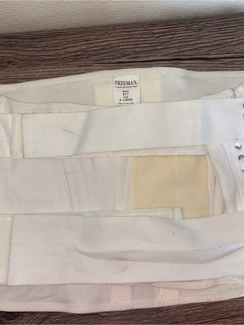 Vintage Freeman 571 Lumbosacral Support Corset Back Brace White XL Steampunk